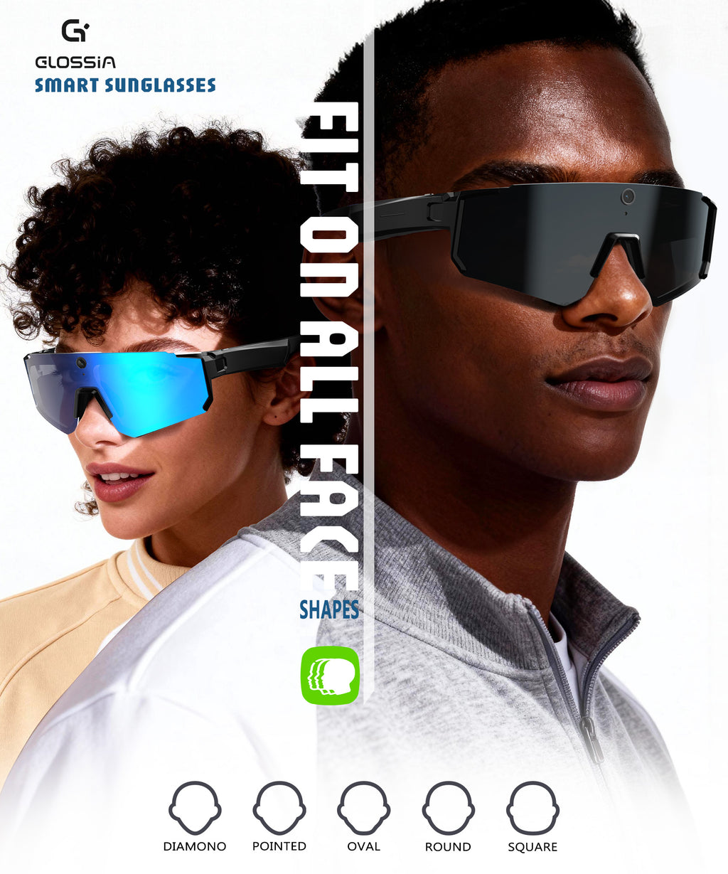 AI Smart Glasses with Camera 4K, Video Recording Glasses with Camera, Polarized Sports Sunglasses with EIS Stabilization, Dual Mic Noise Canceling, IP66, ChatGPT Enabled