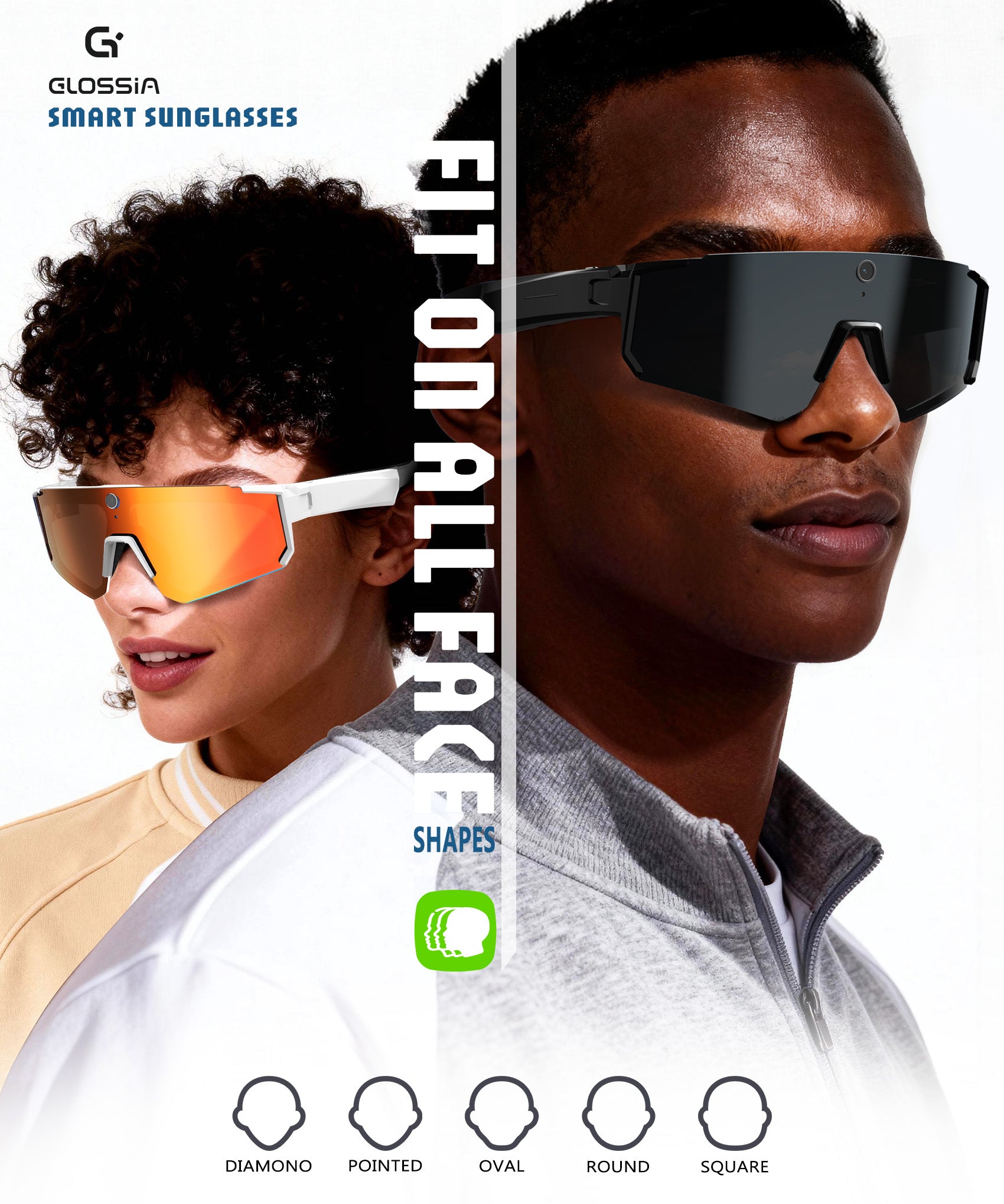 AI Smart Glasses, Bluetooth Glasses for Men Women, Blue Light Smart Glasses, Hands-Free Calls, Music and Voice Control for Work/Study/Travel